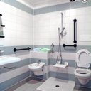 Ver imagem 3 de Alça de Apoio Barra 80cm Inox Preto Idoso Cadeirante Gestante Quarto Corrimao Banheiro Box Acessibil