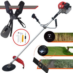 Roçadeira Cortador de Grama Anmax Cg430p 43cc C/ Carretel e Lâmina 2p + Lâmina 80 Dentes