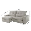 Ver imagem 6 de Sofá Athenas Veludo 02 Módulos 120 Cm B25cm Meu Sofá Online