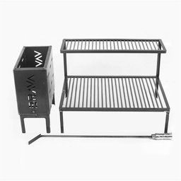 Kit Parrilla Grelha Uruguaia e Firebox para Alvenaria 80cm - 6
