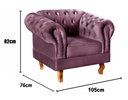 Ver imagem 3 de Conjunto 2 Poltronas Chesterfield Dom Pedro Decoração Sala Recepção Retrô Roxo