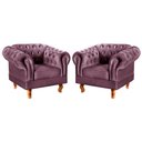 Ver imagem 1 de Conjunto 2 Poltronas Chesterfield Dom Pedro Decoração Sala Recepção Retrô