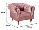 Ver imagem 3 de Conjunto 2 Poltronas Chesterfield Dom Pedro Decoração Sala Recepção Retrô Rosa Rose