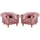 Ver imagem 1 de Conjunto 2 Poltronas Chesterfield Dom Pedro Decoração Sala Recepção Retrô