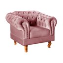 Ver imagem 2 de Conjunto 2 Poltronas Chesterfield Dom Pedro Decoração Sala Recepção Retrô Rosa Rose
