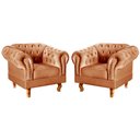 Ver imagem 1 de Conjunto 2 Poltronas Chesterfield Dom Pedro Decoração Sala Recepção Retrô