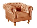 Ver imagem 2 de Conjunto 2 Poltronas Chesterfield Dom Pedro Decoração Sala Recepção Retrô Laranja Terracota