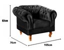 Ver imagem 3 de Conjunto 2 Poltronas Chesterfield Dom Pedro Decoração Sala Recepção Retrô Preto
