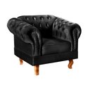 Ver imagem 2 de Conjunto 2 Poltronas Chesterfield Dom Pedro Decoração Sala Recepção Retrô Preto