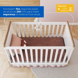 Conjunto Quarto de Bebê Completo Berço 2 em 1, Guarda-roupa e Cômoda Yuri Espresso Móveis - 13