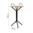 Ver imagem 4 de Conjunto Bistrô Tampo 0,65m Redondo com 2 Banquetas Tubo Paris