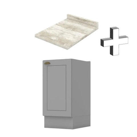 Balcão Modulado 40cm com Tampo 1 Porta Emily Henn