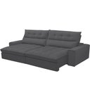Ver imagem 6 de Sofá Retrátil Reclinável para Sala de Estar Living 250cm Dimas F04 Bouclê Grafite - Lyam Decor