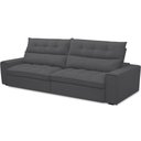 Ver imagem 1 de Sofá Retrátil Reclinável para Sala de Estar Living 250cm Dimas F04 Bouclê Grafite - Lyam Decor