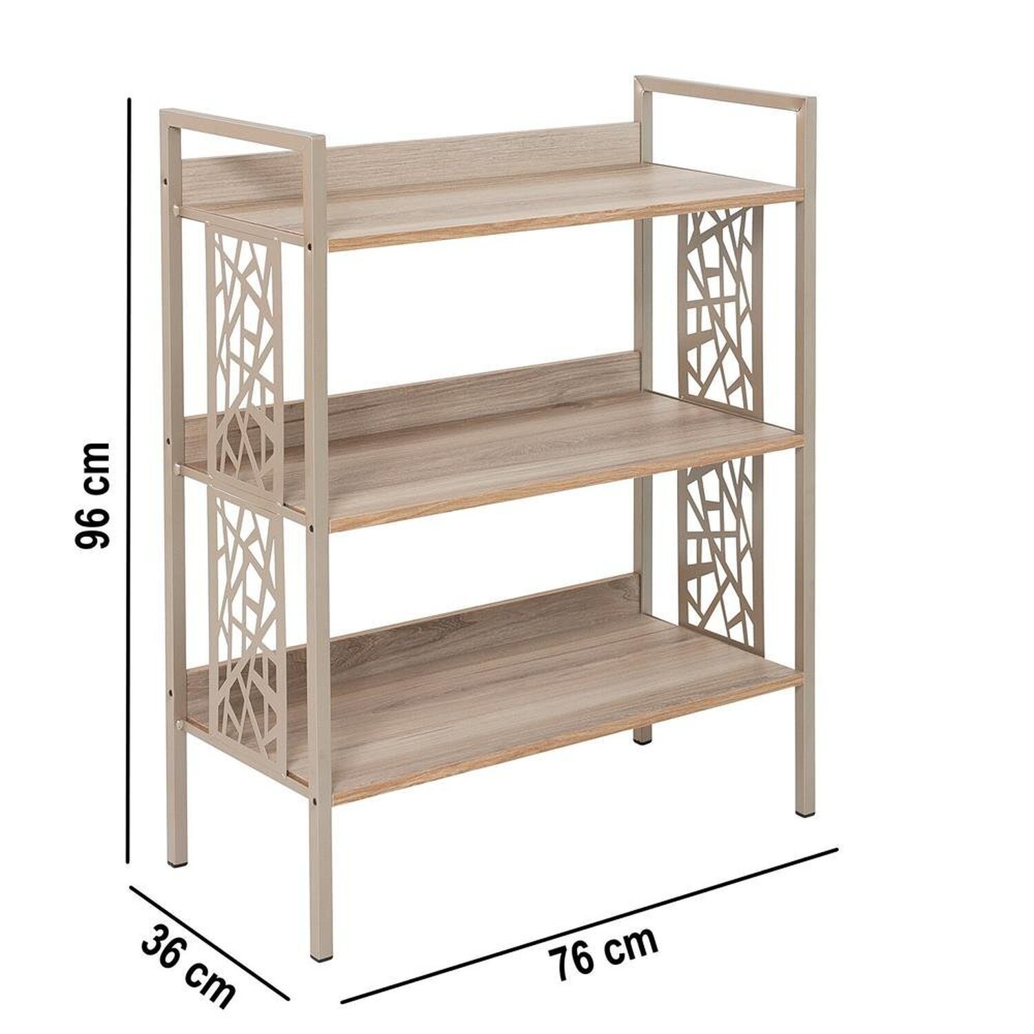 Estante Baixa 76cmx96cm 3 Prateleiras Beta - 4