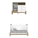 Ver imagem 7 de Conjunto Quarto de Bebê Berço 2 em 1 e Cômoda Yuri Branco/Jequitibá HP