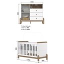 Ver imagem 6 de Conjunto Quarto de Bebê Berço 2 em 1 e Cômoda Yuri Branco/Jequitibá HP