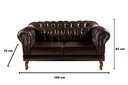 Ver imagem 3 de Sofá 2 Lugares Decoração Sara Recepção Dom Pedro Chesterfield Marrom Café