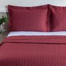 Cobre Leito King Egeo Dupla Face Percal 200 Fios 3 Peças Vermelho - 3