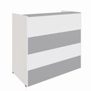 Ver imagem 5 de Balcão Atendimento Recepção Escritório F5 90cm Cinza Sagrado com Branco F5 Office