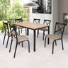 Conjunto Karina Flex 1,36m Tampo Laminado com 6 Cadeiras - 2