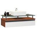 Ver imagem 2 de Gabinete Banheiro 60cm Ametista Branco/Natura