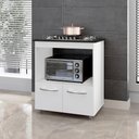 Ver imagem 2 de Balcão para Cooktop Elisa 5 Bocas 2 Portas Moblis Cor:branco