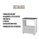 Ver imagem 6 de Balcão para Cooktop Elisa 5 Bocas 2 Portas Moblis Cor:branco