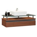 Ver imagem 1 de Gabinete Banheiro 60cm Ametista Marrom/Natura