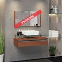Ver imagem 2 de Gabinete Banheiro 60cm Ametista Marrom/Natura