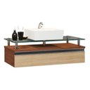 Ver imagem 2 de Gabinete Banheiro 60cm Ametista Bege/Natura/Freijo