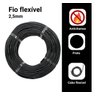 Cabo Flexível 2,5mm Rolo 100m Fio Elétrico Com Inmetro Preto Fiilvalle - 3