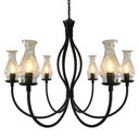 Ver imagem 1 de Luminária Artesanal Com Cúpulas De Vidro Para Sala de Estar Libertas Rosas Artesanato Bola No Meio C