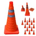 Ver imagem 4 de Cone Retratil Viario Kit 14 Uni Sinalizador Portatil Estrada Segurança Dobravel Obra Flexivel Rodovi