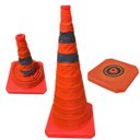 Ver imagem 6 de Cone Retratil Viario Kit 14 Uni Sinalizador Portatil Estrada Segurança Dobravel Obra Flexivel Rodovi