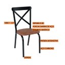 Ver mais imagens de Conjunto Karina Flex 1,36m Tampo Laminado com 6 Cadeiras Preto/Fosco/Caramelo/Amendoa
