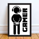 Ver imagem 2 de Quadro Decorativo Gamer 24x18cm:Madeira branca