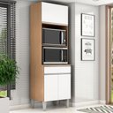 Ver imagem 2 de Torre Quente para Forno e Microondas 202x61cm Andreia Amendoa Branco Reajl Moveis