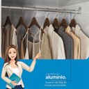 Ver imagem 6 de Guarda Roupa Casal 3 Portas de Correr com Pés e Espelho Italia Branco Brilho - Santos Andirá