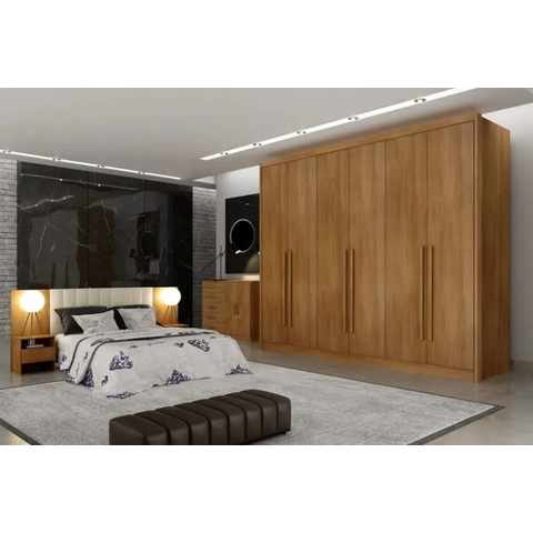 Guarda Roupa Casal Robust 6 Portas 8 Gavetas - Móveis Novo Horizonte:cumaru