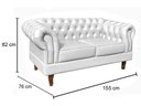 Ver imagem 3 de Sofá 2 Lugares Decoração Sara Recepção Dom Pedro Chesterfield Branco