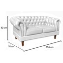 Ver imagem 3 de Sofá 2 Lugares Decoração Sara Recepção Dom Pedro Chesterfield