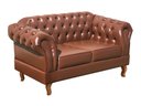 Ver imagem 1 de Sofá 2 Lugares Decoração Sara Recepção Dom Pedro Chesterfield Laranja Caramelo
