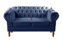 Ver imagem 2 de Sofá 2 Lugares Decoração Sara Recepção Dom Pedro Chesterfield Azul Marinho