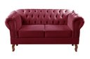Ver imagem 2 de Sofá 2 Lugares Decoração Sara Recepção Dom Pedro Chesterfield Vermelho Bordô