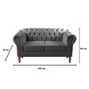 Ver imagem 3 de Sofá 2 Lugares Decoração Sara Recepção Dom Pedro Chesterfield