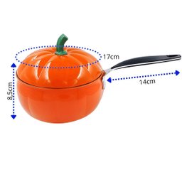 Panela Esmaltada Antiaderente Decorativa Abóbora 1,2lt - 2