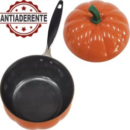 Panela Esmaltada Antiaderente Decorativa Abóbora 1,2lt - 9