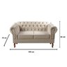 Sofá 2 Lugares Decoração Sara Recepção Dom Pedro Chesterfield - 3