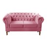 Sofá 2 Lugares Decoração Sara Recepção Dom Pedro Chesterfield - 2